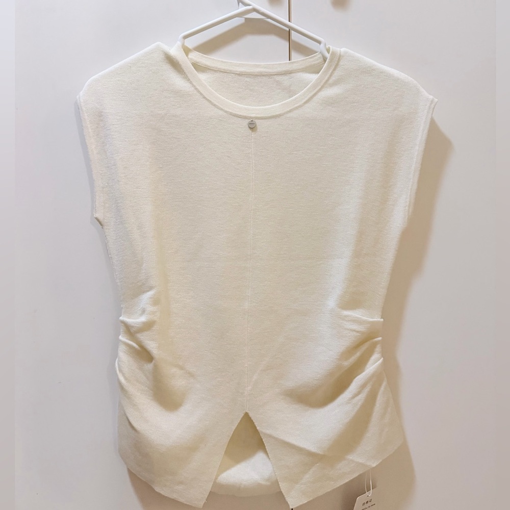 Wool Blend Draped Women's Tank Top